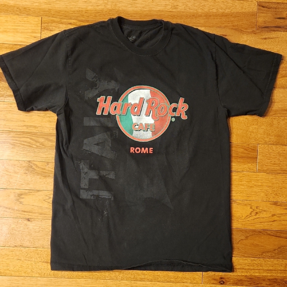 Hard Rock Café Rome Italy Graphic Tee – Vintage Hard Rock Cafe Classic Black Tee
